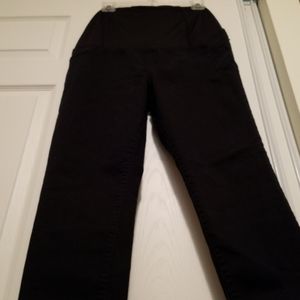 Maternity black full panel pants